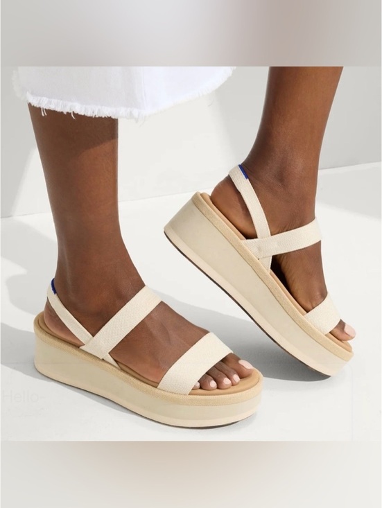Rothy's Shoes - Rothy’s The Lightweight Wedge Sandal Salt Women’s Size 7
